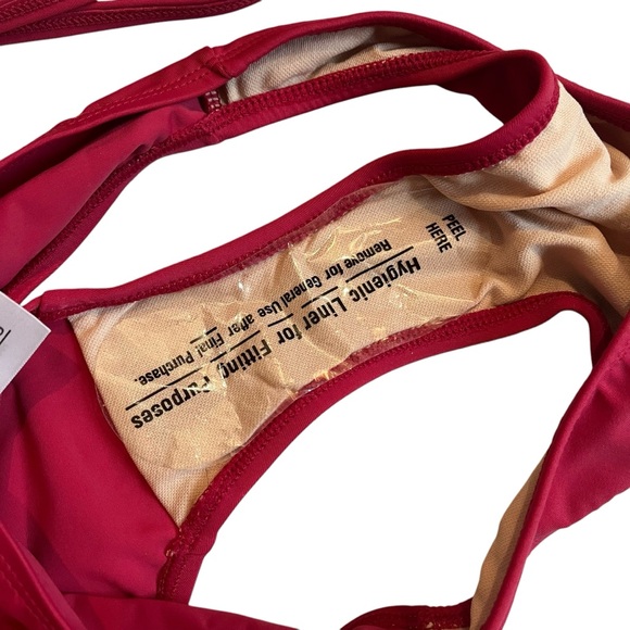 NWT, Newport News Triangle String Top Bikini Swimsuit, Sz 2/4 - Picture 10 of 10